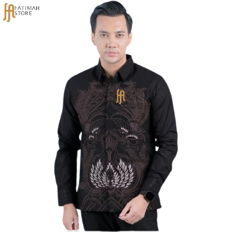 Batik Pria Modern - FA Batik - Pria Modern Lengan Panjang Slim Fit Premium