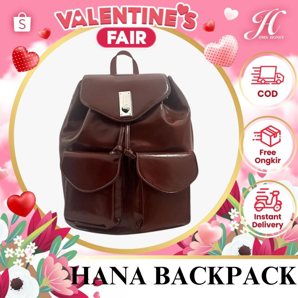 JIMS HONEY X SABRINA - HANA BACKPACK Tas Ransel Wanita Cewek Jimshoney Trendy Elegan