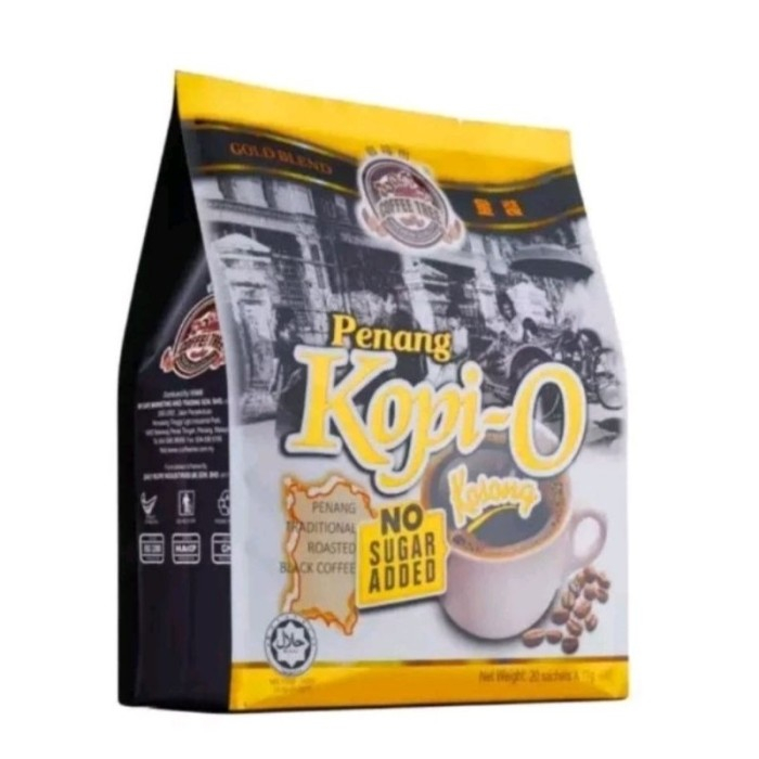 

Coffee Tree Penang Traditional Roasted Black Coffee Kopi O Kosong 20 x 11 Gram