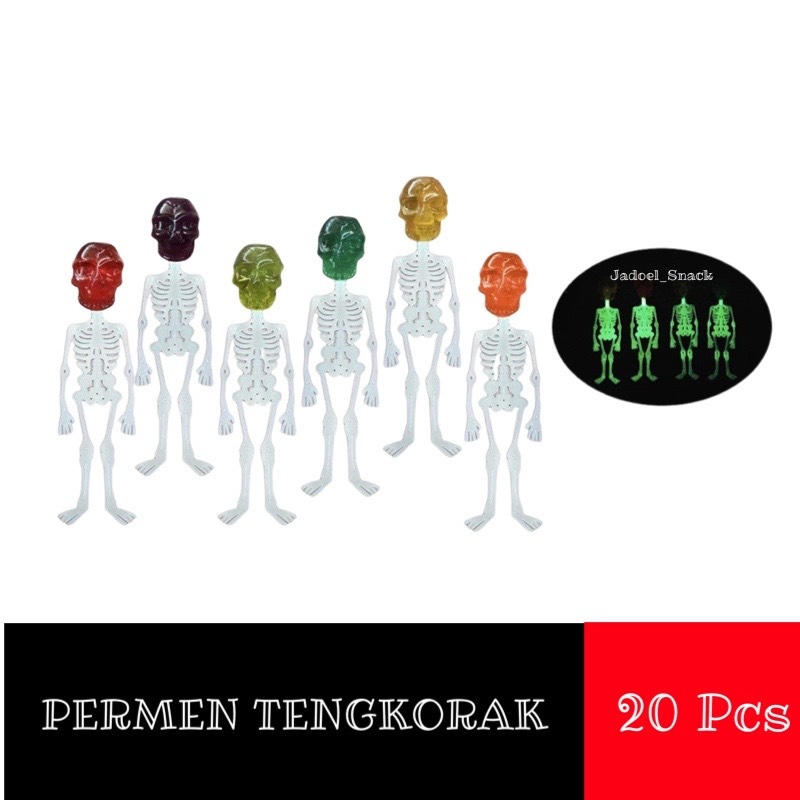 

RB GROSIR - Permen Tengkorak 20 X 10 Gr Lightstick Rasa Buah by Jadoel_Snack