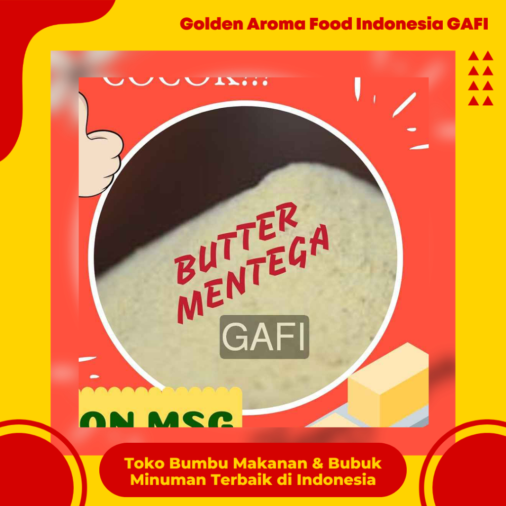 

Bumbu Tabur NON MSG Butter Mentega1 Kg Enak Murah Bubuk Tabur Rasa Butter Mentega Halal NO MSG