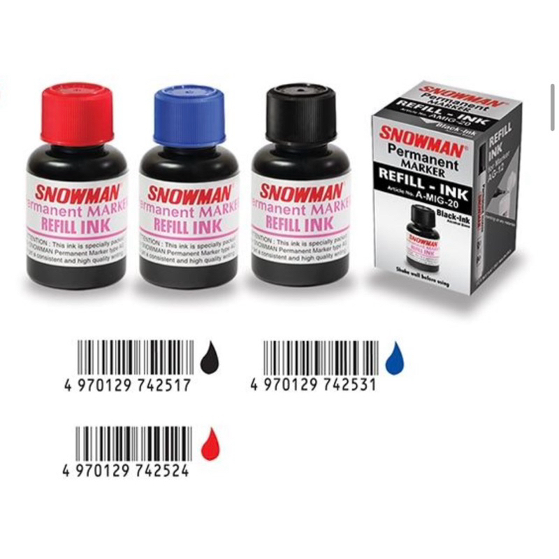 

ISI ULANG / REFIL SPIDOL PERMANENT SNOWMAN MARKING INK AMIG-20