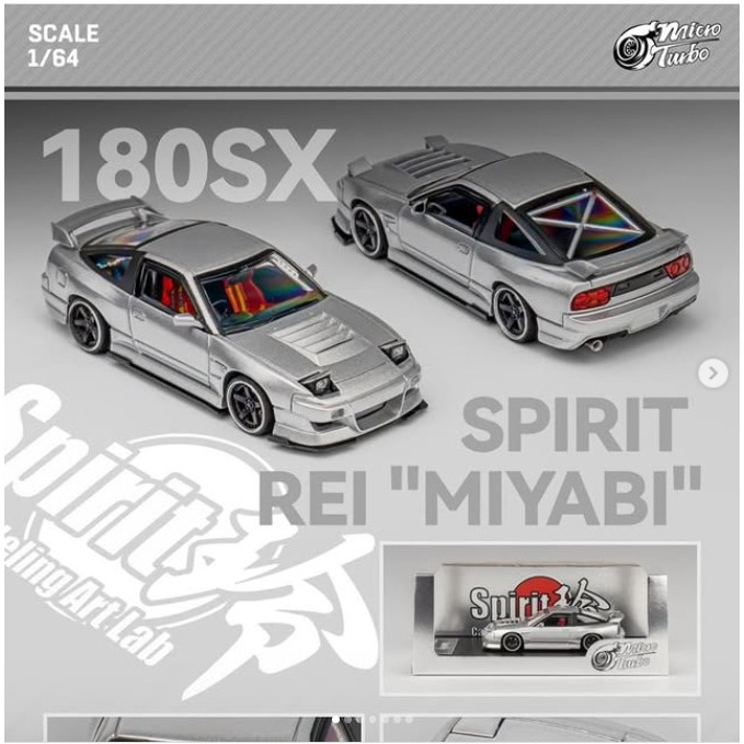 MT6407A4 - MICRO TURBO Custom Nissan 180sx Metallic Silver