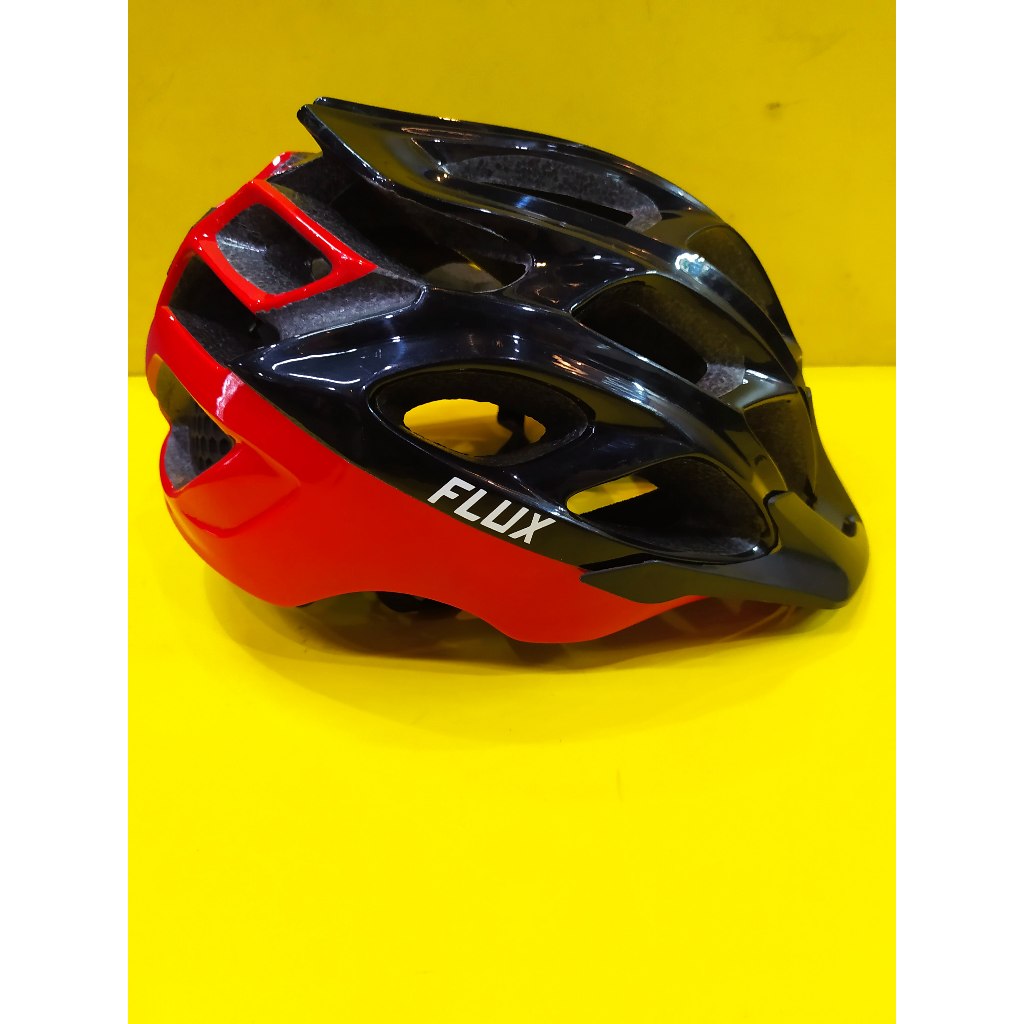 Helmet Sepeda MTB Flux Black Red HELMET MTB XC AM Enduro