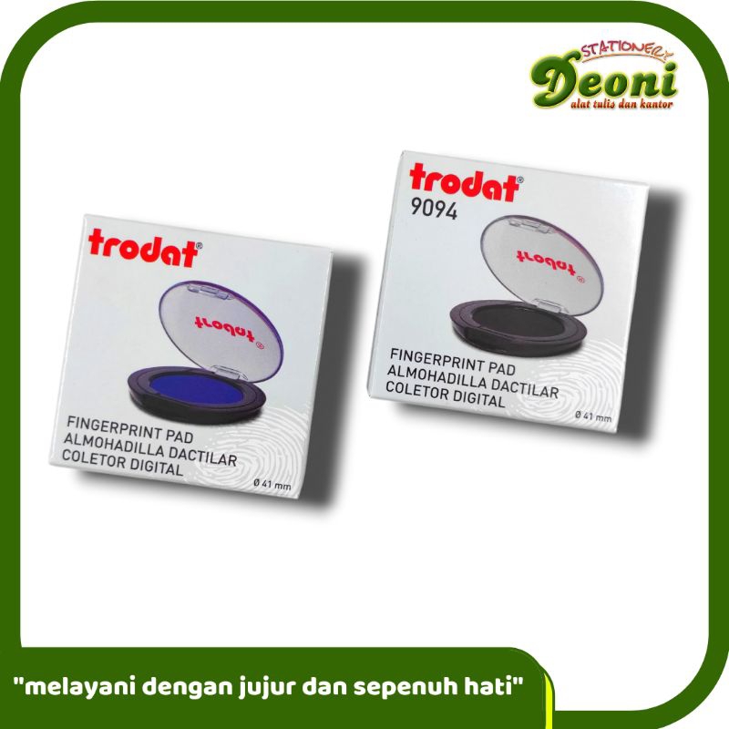 

TRODAT Tinta Cap Fingerprint Pad Hitam Biru 9094