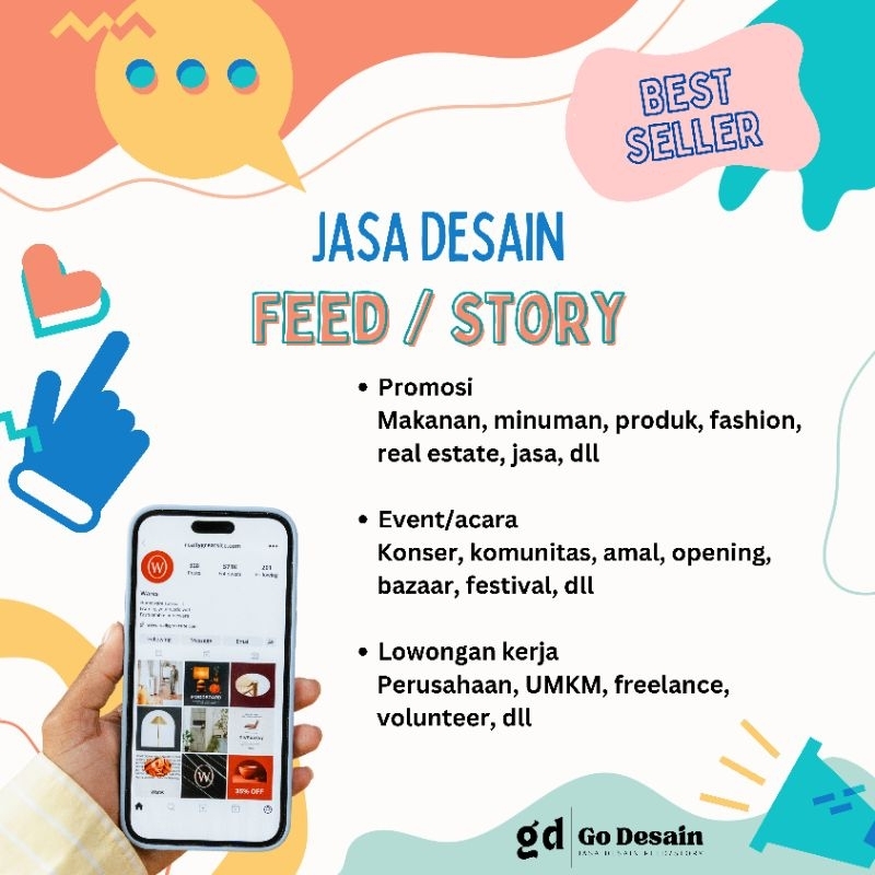 Jasa desain FEED / STORY sosmed instagram