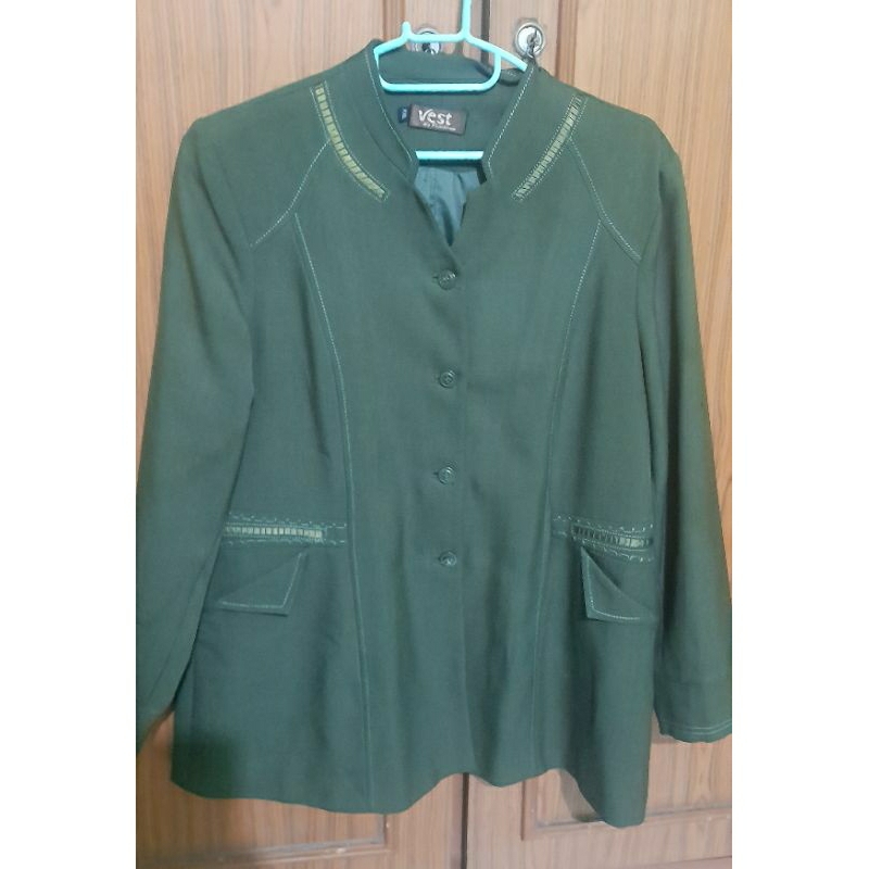 Setelan Seragam Baju Kerja Wanita Warna Hijau Hijau Lumut PNS Murah Preloved. Baca Deskripsi ya