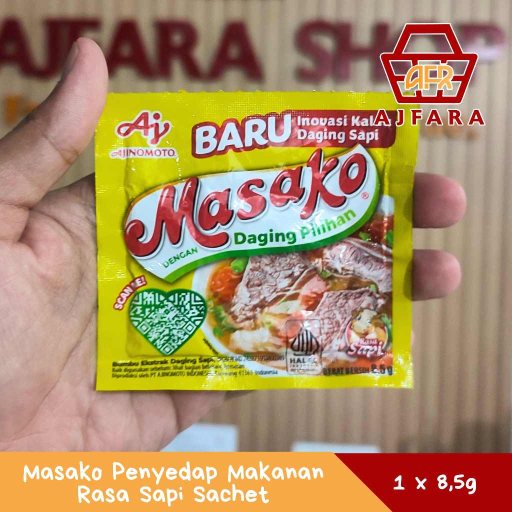 

Masako Penyedap Makanan Rasa Ayam Sachet 8,5 gram/Masako Penyedap Makanan Rasa Sapi Sachet 8,5 gram