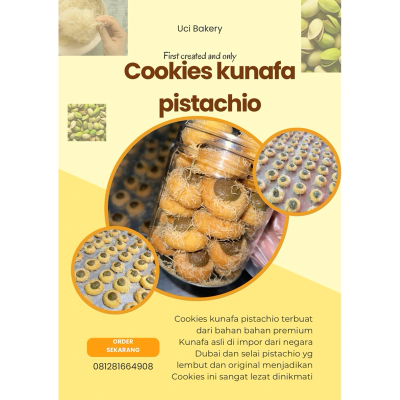 

COOKIES KUNAFA PISTACHIO kue Lebaran mentereng first created by Uci Bakery