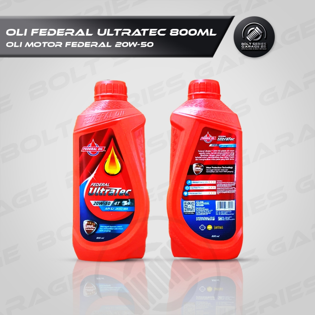 Oli Federal Ultratec 800ml Oli Motor Federal 20W-50
