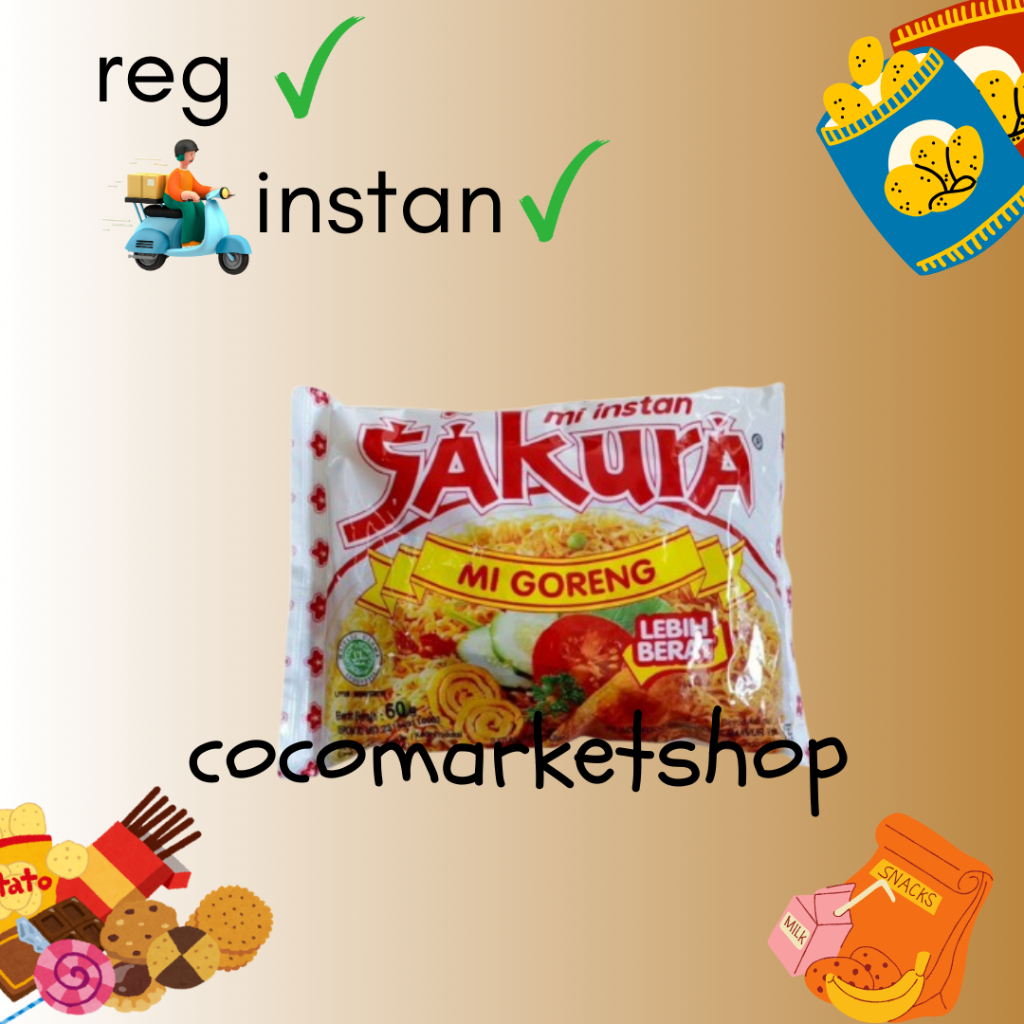 

COCOMART - (BUNGKUS) MIE SAKURA GORENG 60GR - 1PCS
