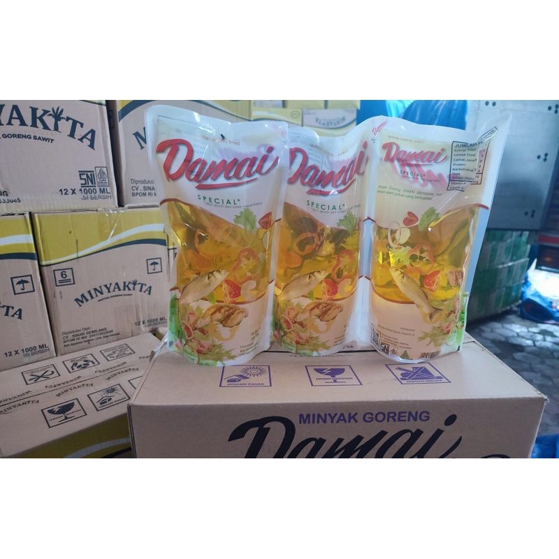 

minyak goreng 1 liter premium (damai,,seira)