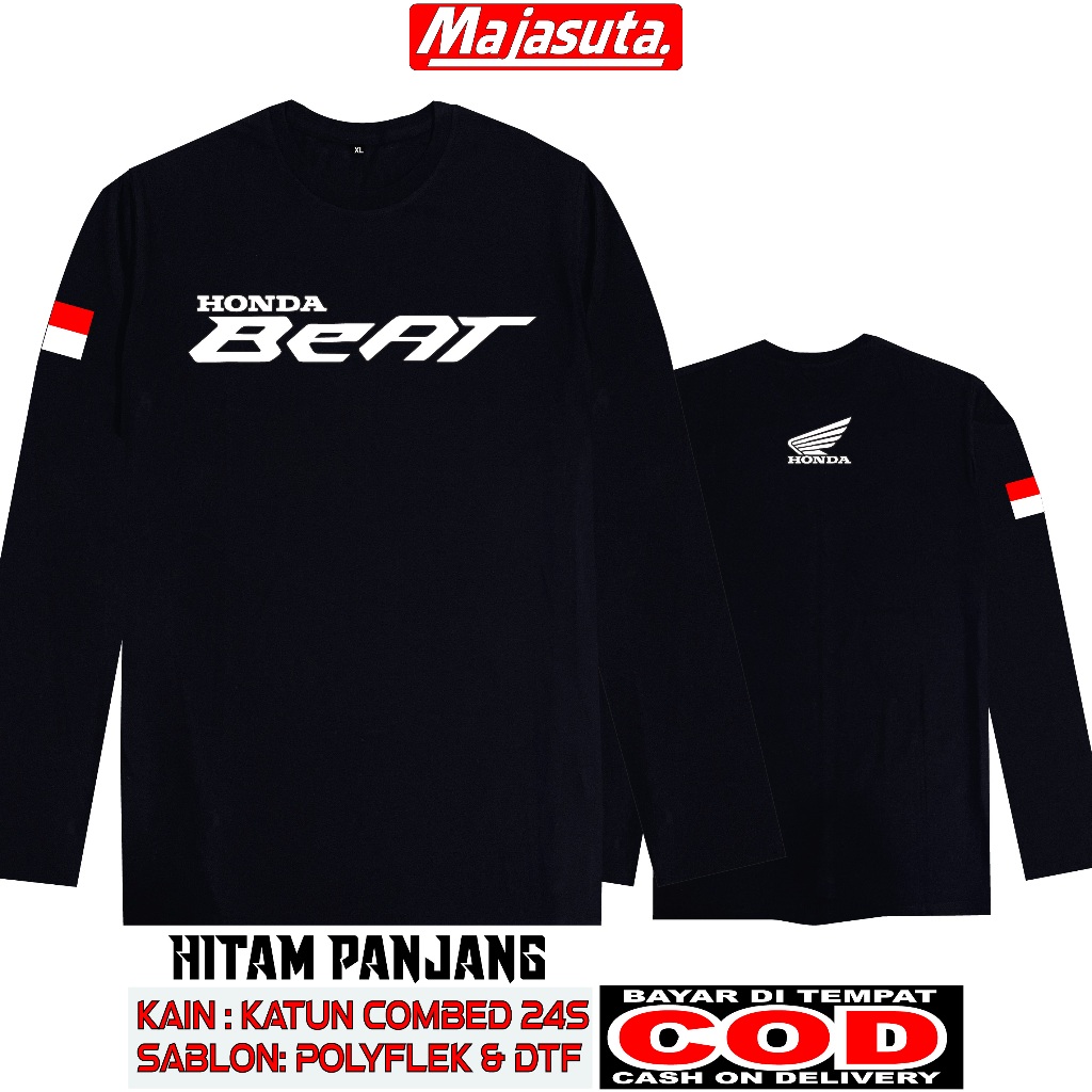 BAJU KAOS HONDA BEAT M1 KATUN COMBED 24S TEBAL//BISA COD//KAOS KOMUNITAS//KAOS CLUB//KAOS MOTOR//KAO