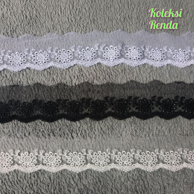 Renda tile, renda tulle, renda bordir (per roll 15yard)