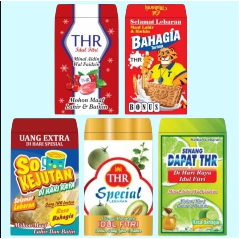 

Amplop ampau lebaran Karakter Snack 1 pack isi 50pcs