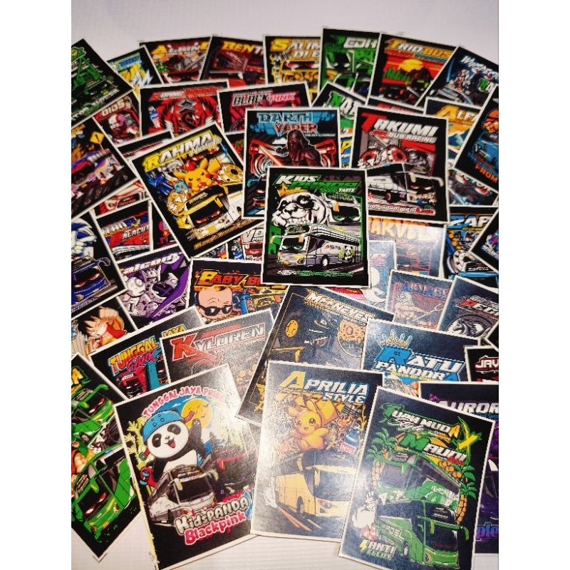 

ISI 50 PCS STICKER HOLOGRAM BUSMANIA BASURI / STIKER VIRAL TERBARU