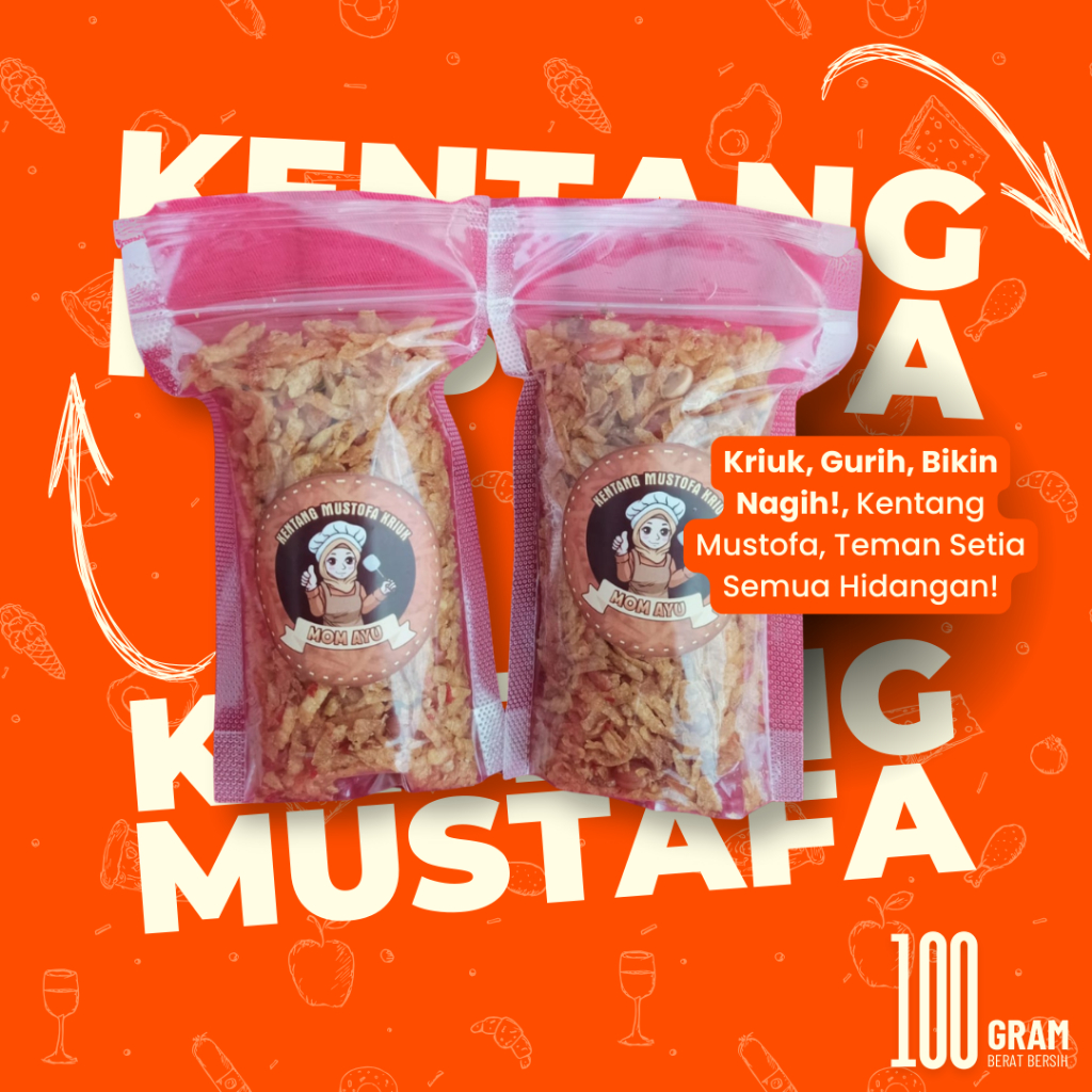 

Kentang Mustofa Momayu Renyah Pedas Manis Original Kemasan Plastik 100 Gram