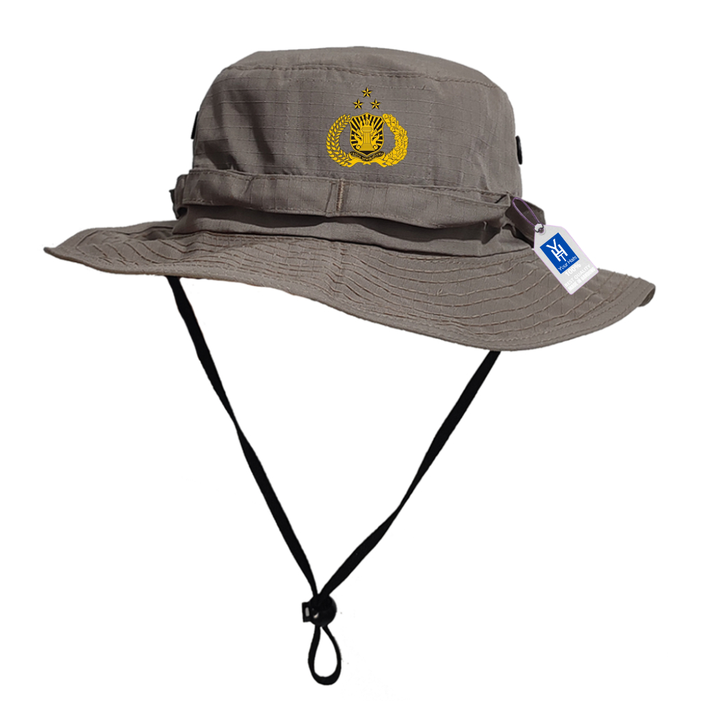 Topi Hiking Logo Polri, Topi Rimba Gunung Gambar Logo Polisi