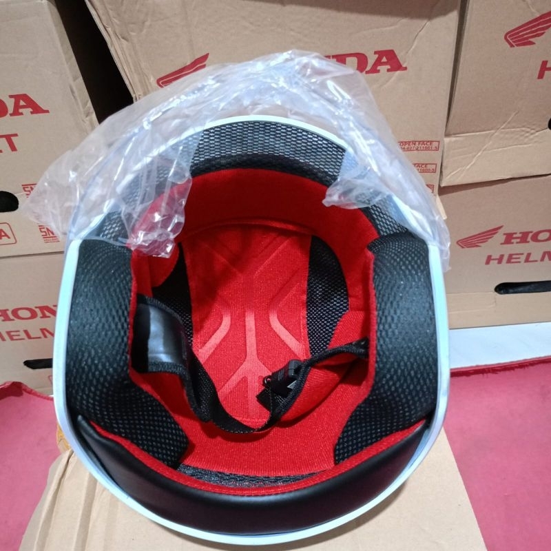 Helm Scoopy putih & hitam original Honda
