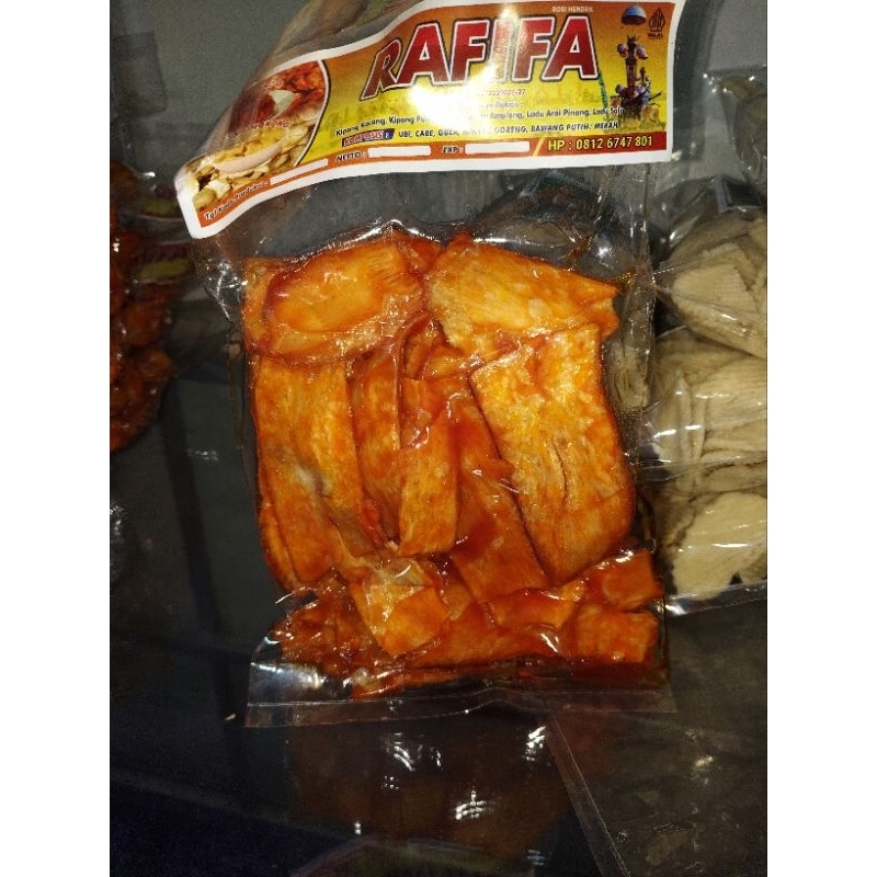 

KERIPIK SANJAI (SINGKONG BALADO) BY RAFIFA HOME MADE KHAS PARIAMAN