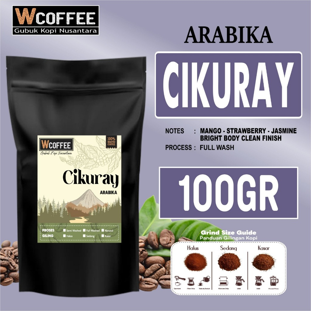 

Kopi Arabika Cikuray Garut 100g Arabika Bean coffeer - Biji Kopi wcoffee