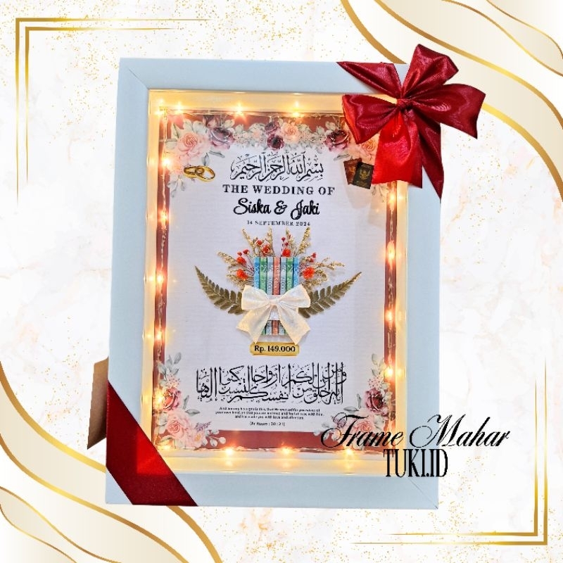 BINGKAI 3D MAHAR MINIMALIS | MAHAR RUSTIC | BINGKAI HANTARAN | BINGKAI PERNIKAHAN