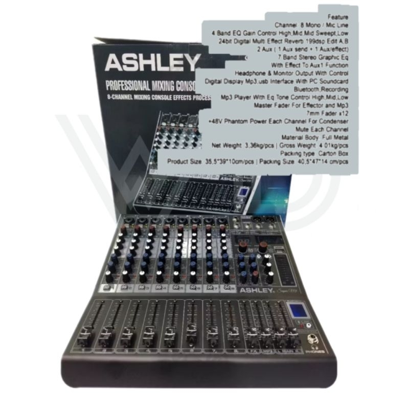 mixer ashley super m8 new original 8 channel
