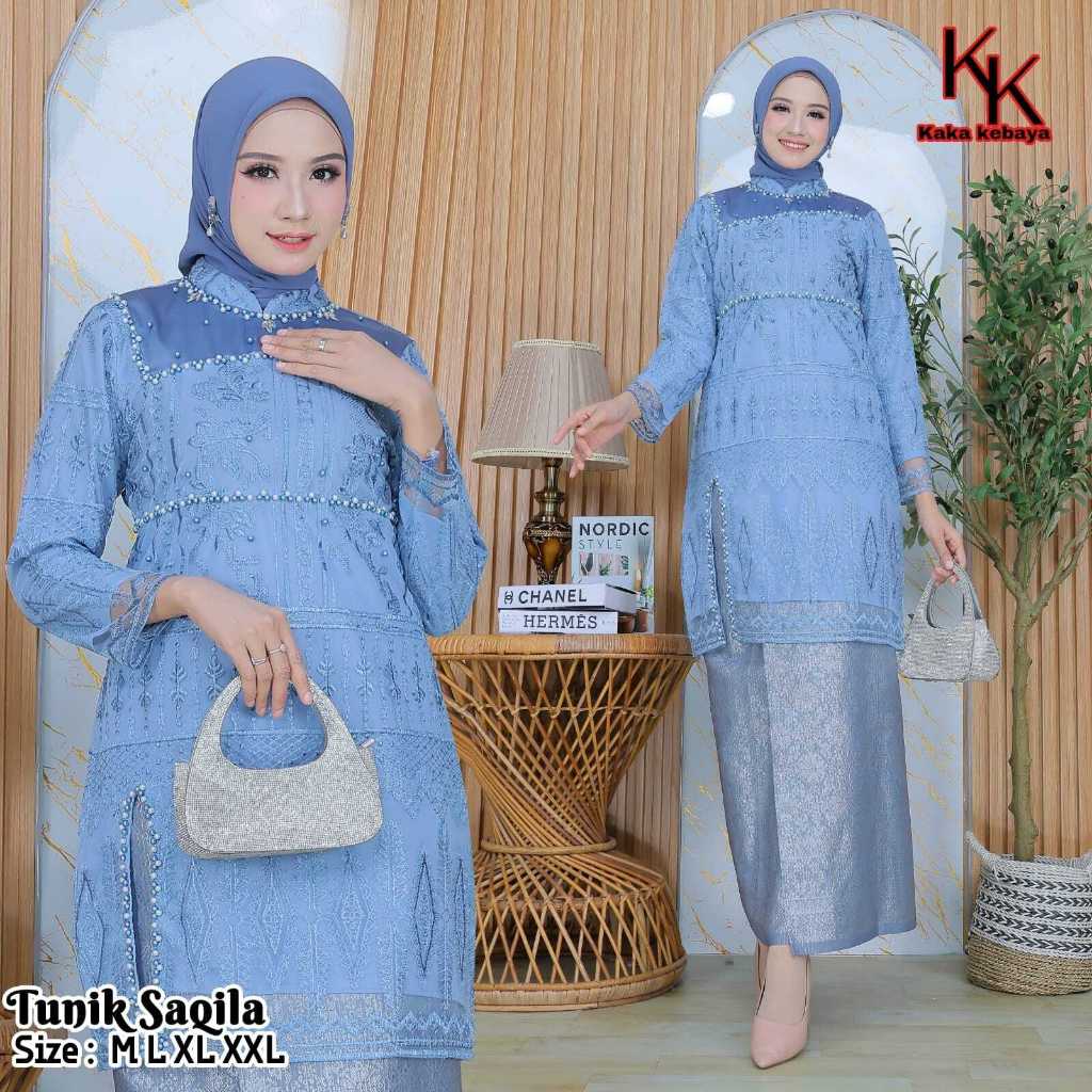 Kebaya Olshop Tunik Saqila Kebaya Wanita Premium Kebaya Payet Bela Samping