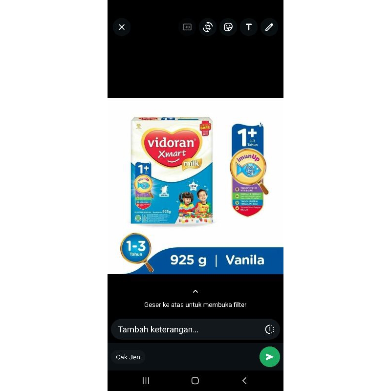 

susu vidoran smart 1+ & 3+ madu & vanila 925 gr expaed 2026
