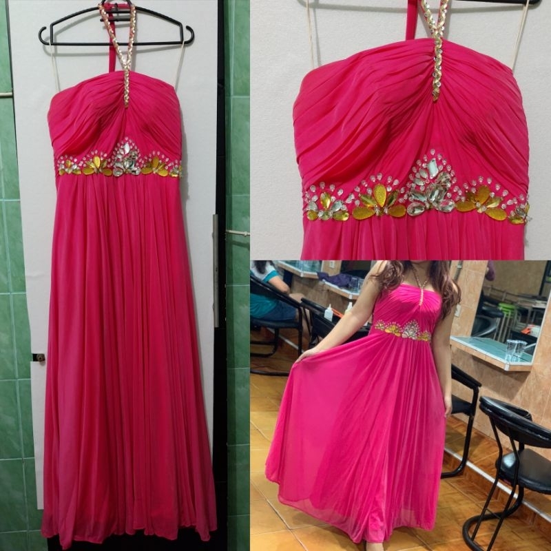 Gaun/Dress Pesta Bridesmaid Fuschia