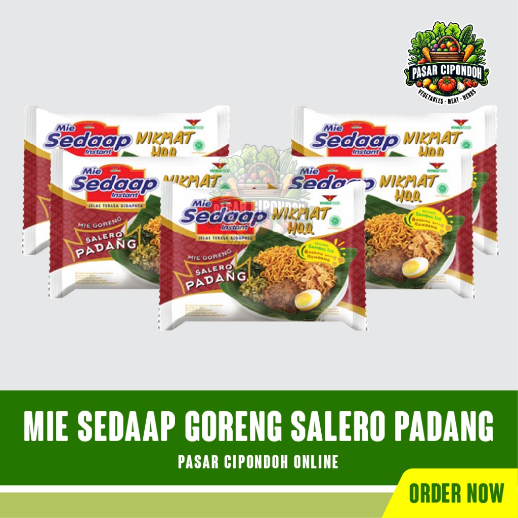 

Mie Sedaap Instant Mi Goreng Rasa Salero Padang 86 gram 5 Pcs - Pasar Cipondoh Tangerang