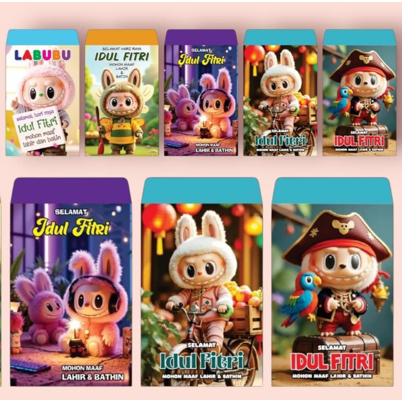 

Amplop Lebaran idul Fitri size M: Motif Kartun Labubu 50pcs