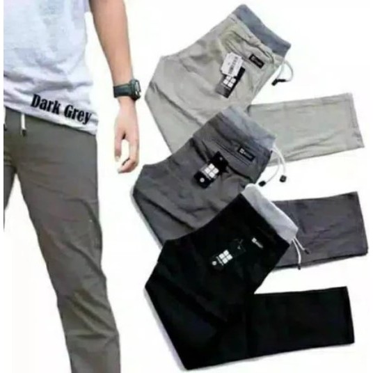 Celana Panjang Pria Rip Chinos Bahan Katun Drill Tebal Size 27 -32