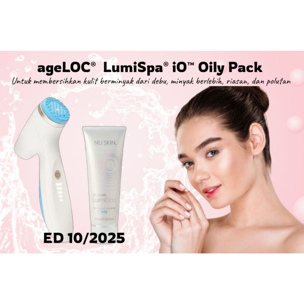 Alat Pembersih Wajah + Cleanser Nu SkIn LumiSpa iO Oily ageLOC