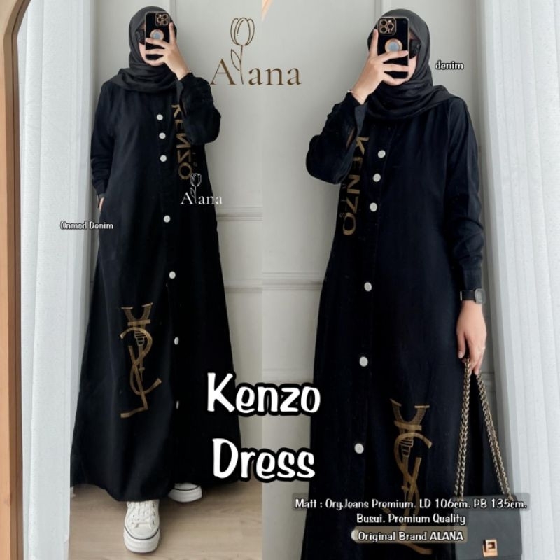 Dress Jeans Cantik Kenzo Dress Wanita Muslimah