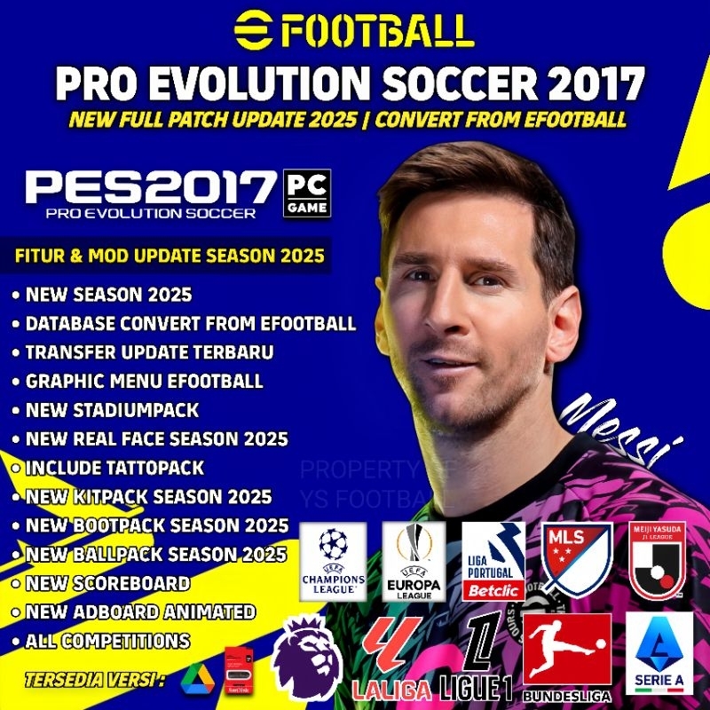 Flashdisk Pes 2017 Game pc/laptop Plug&Play Update eFootball25 Terbaru