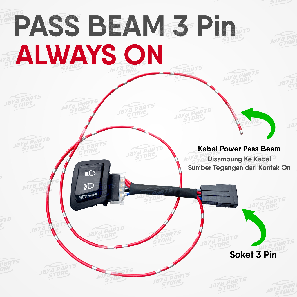 Saklar Pass Beam Dim 3 Mode Beat Karbu FI Vario 110 Supra X 125 | Socket 3 Pin 4 Pin Saklar Motor