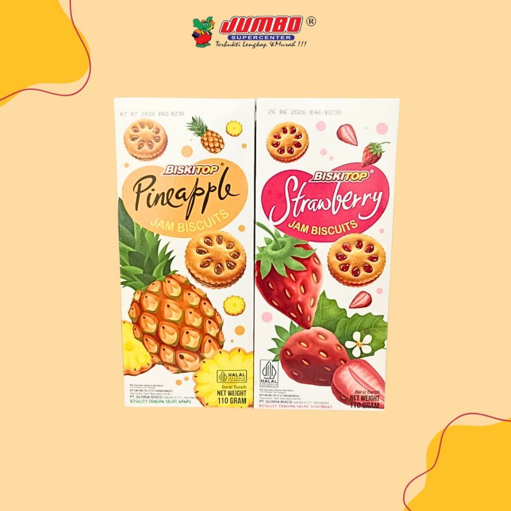 

Biskitop Jam / Selai Biscuits 110g - Snack - Makanan Ringan