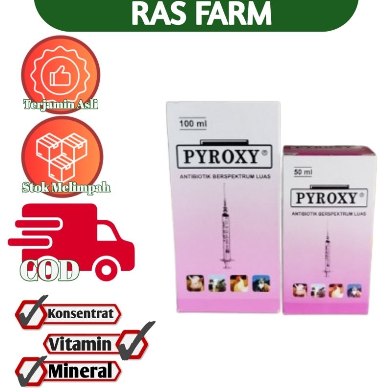 PYROXY 100ML | PYROXY ANTIBIOTIK 100ML | 50 ML | ANTI BAKTERI