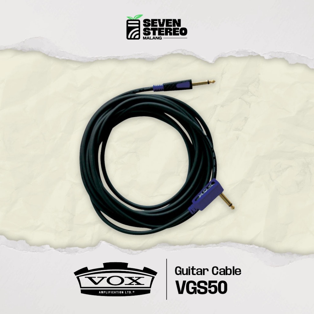 VOX VGS50 VGS-50 Standard Guitar Cable - Kabel Jack Gitar Original 5 Meter 5m