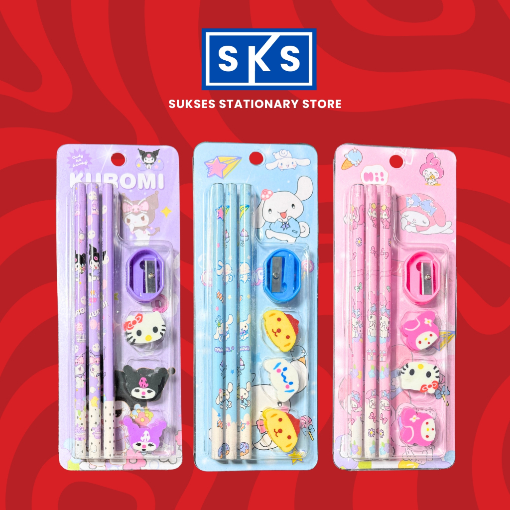 

Pensil Set Sanrio 7 In 1 Set Paket Alat Tulis Alat Tulis Sekolah Gift Set Paket