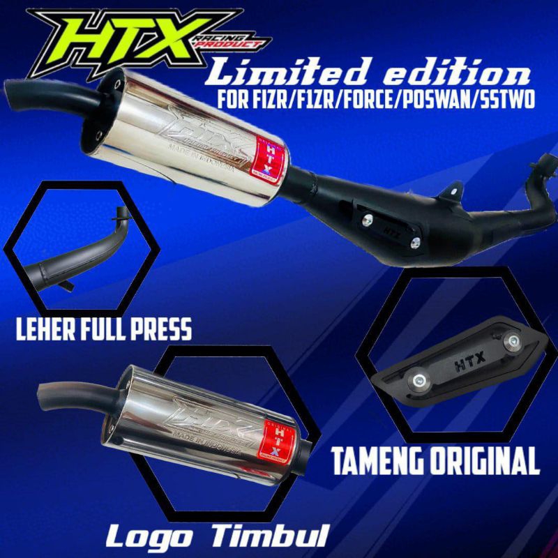 knalpot standar racing fizr f1zr prepet pedes htx premium SR ONE BLAYER tameng model leher sirip  ht