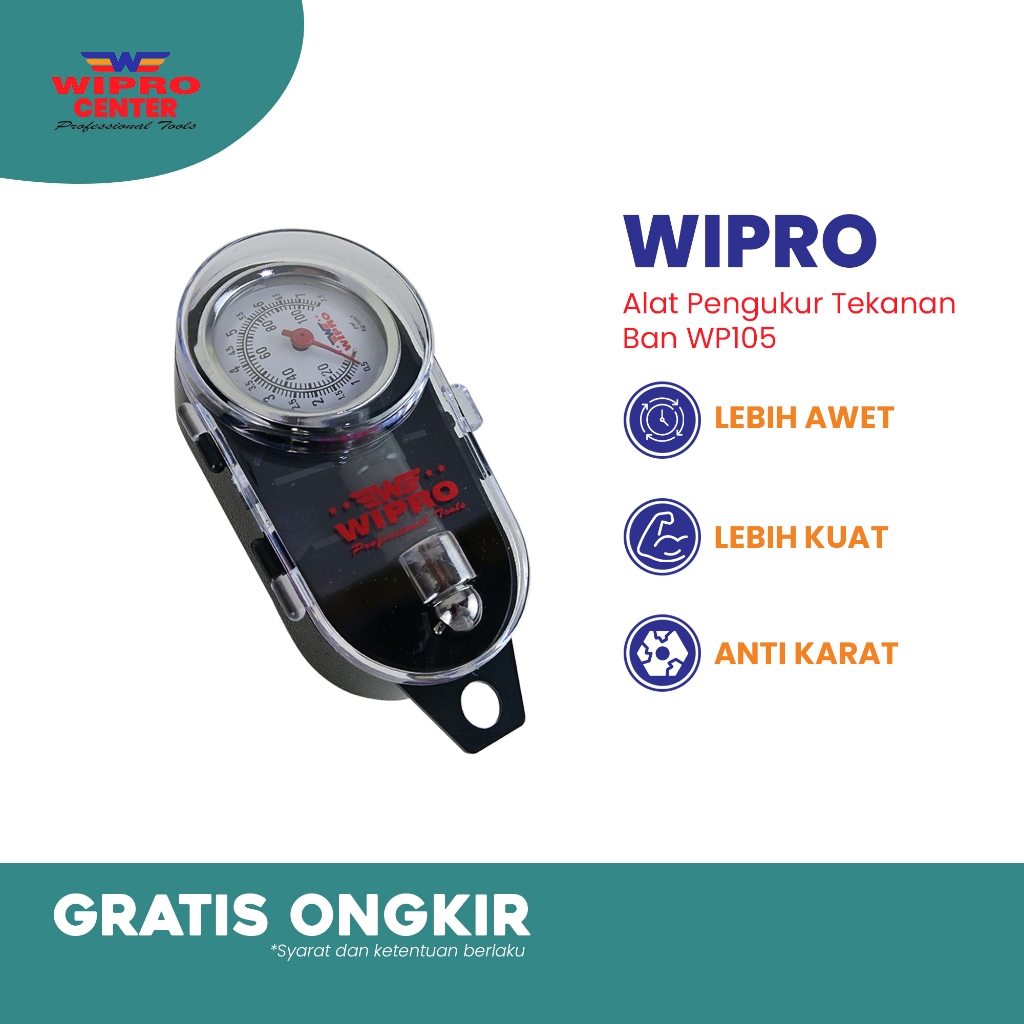 WIPRO WP105 Tire Gauge Dial / Alat Pengukur Tekanan Ban