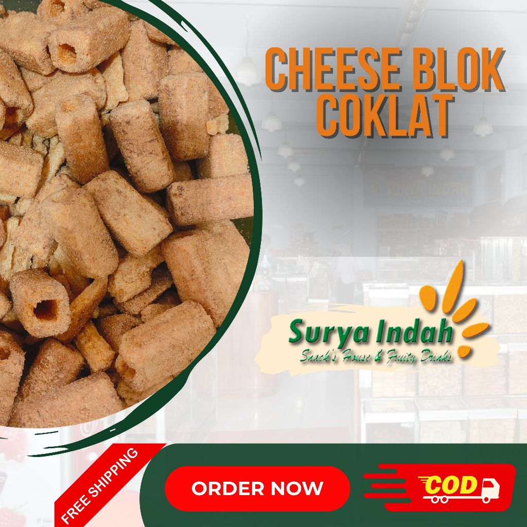 

Cheese Blok Coklat Los kiloan 100gr Surya Indah Jombang