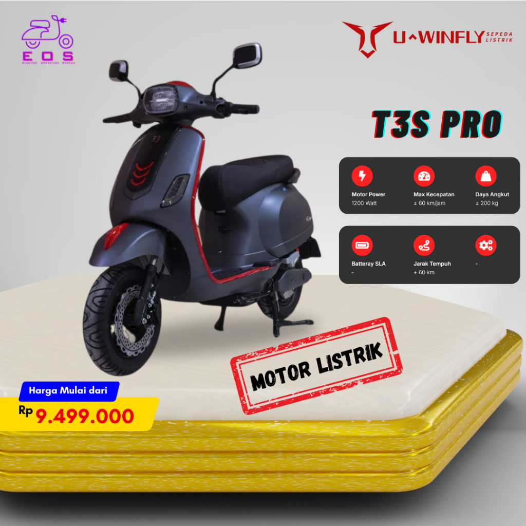 Motor listrik Uwinfly T3SPRO - Power 1200 Watt