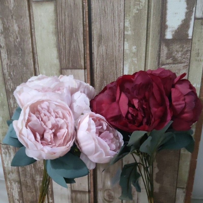 Mawar Peony Besar Bunga Artificial Bunga Palsu