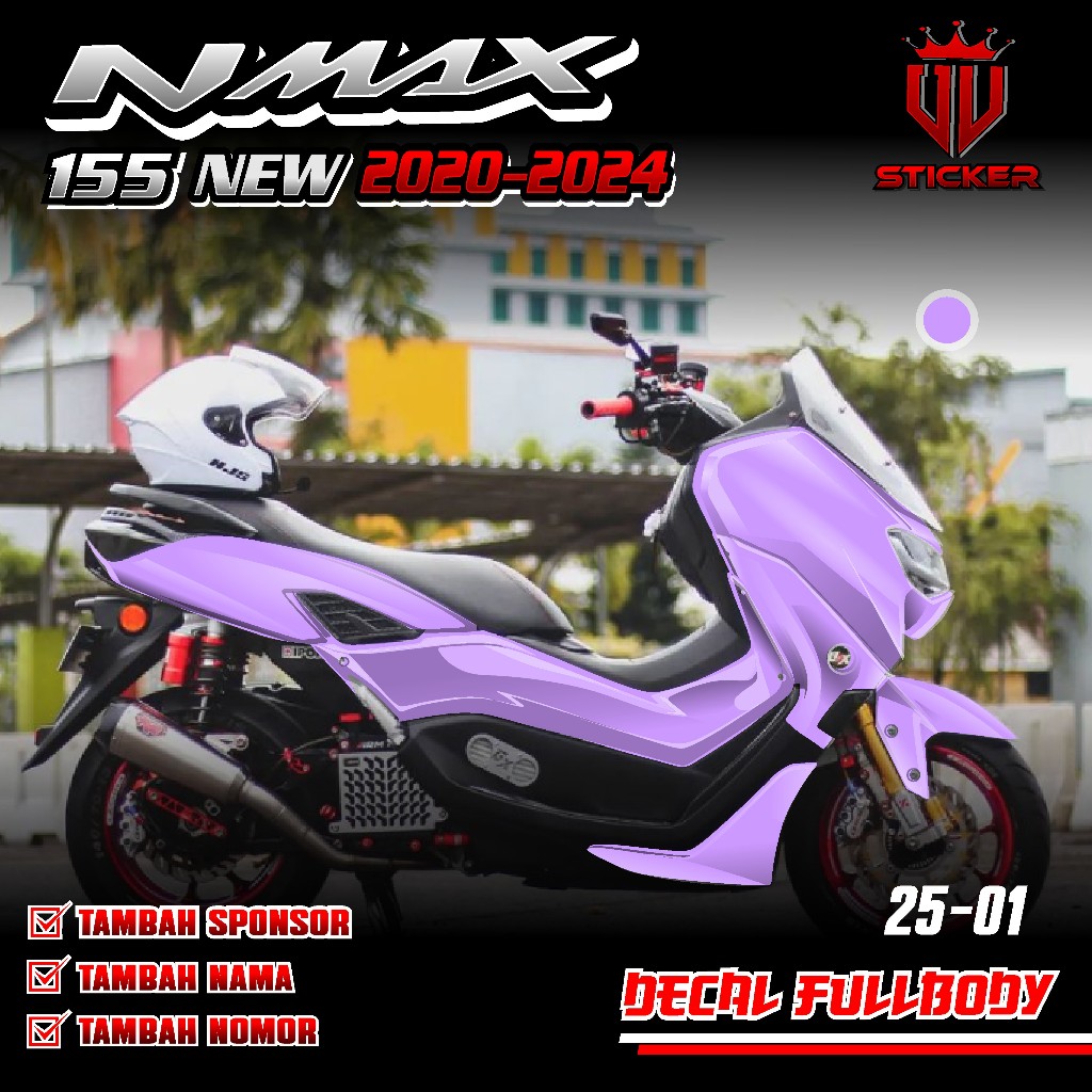 Sticker Decal Full Body Yamaha NMAX NEW 155 2020 2021 2022 2023 2024- Decal Sticker Fullbody NMAX NE