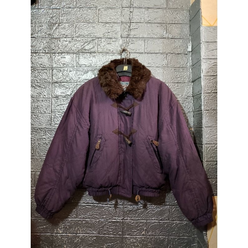 jaket vintage crop ungu