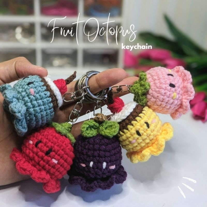 NANSCRAFT-fruit octopus amigurumi/ amigurumi octopus/ ganti octopus rajut