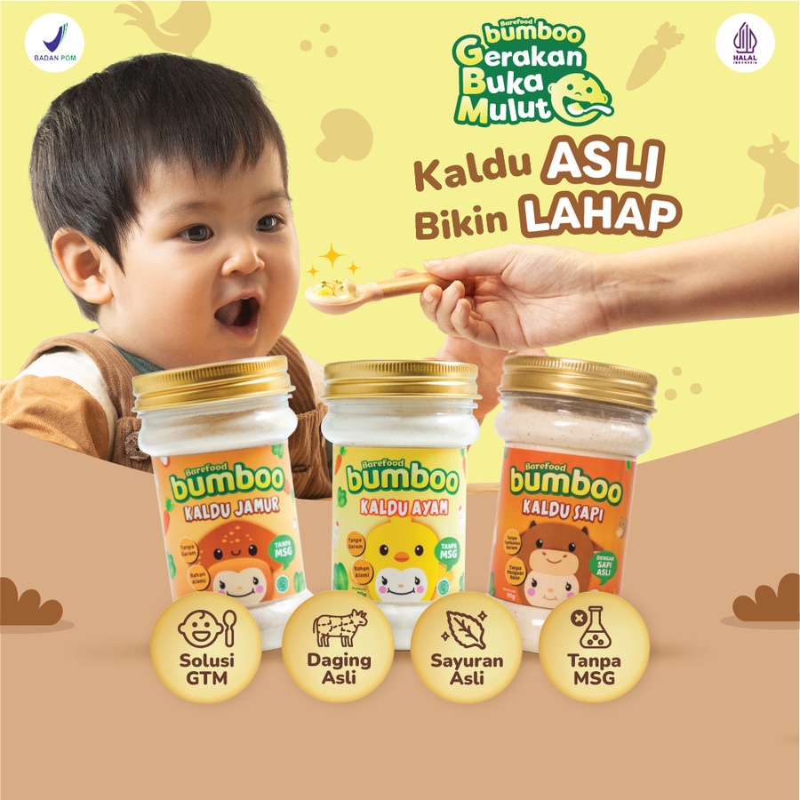 

Makassar ! BUMBOO Kaldu Anak Asli Mpasi No MSG 80 gr